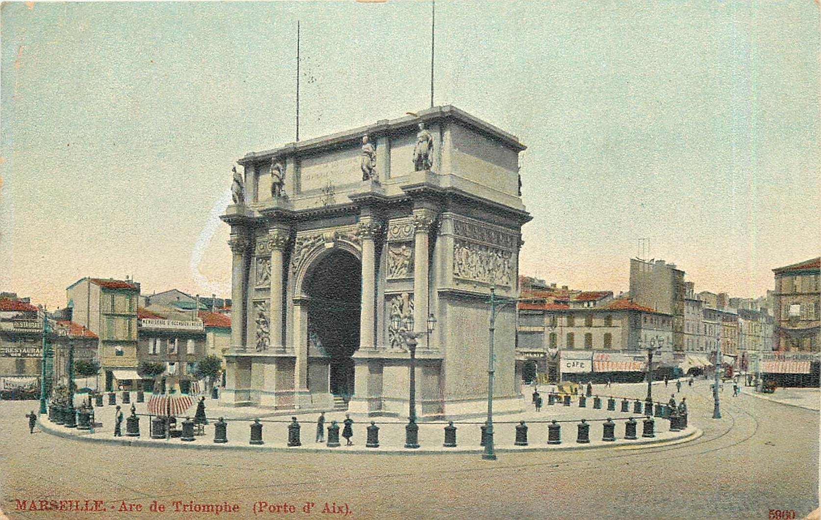 CPA Marseille Arc de Triomphe Porte d'Aix 