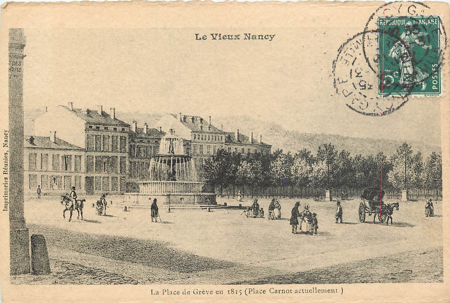 CPA Le Vieux Nancy La Place de Greve en 1815 