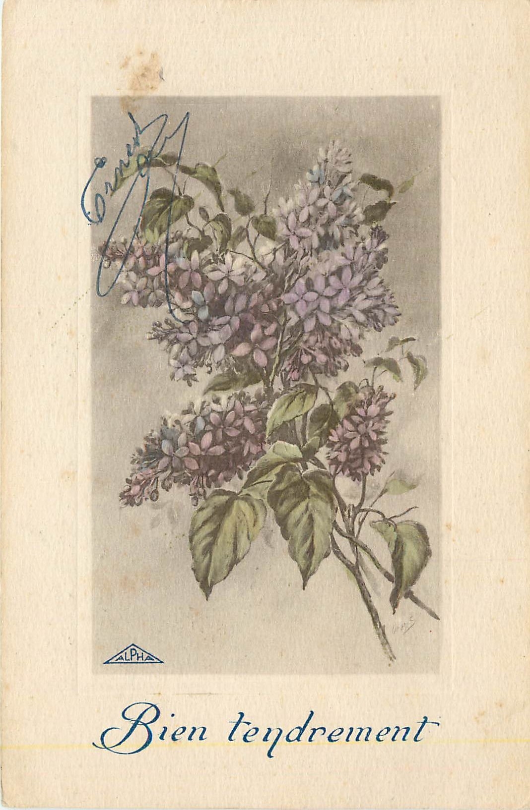 CPA Bien tendrement Fleurs