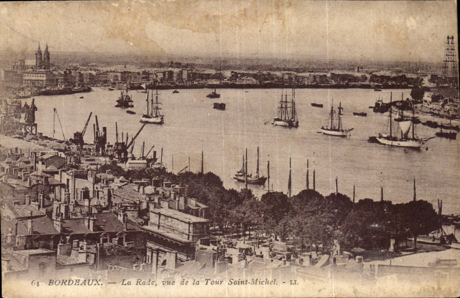 Bordeaux - roads seen of the Tower Michel saint - CPA