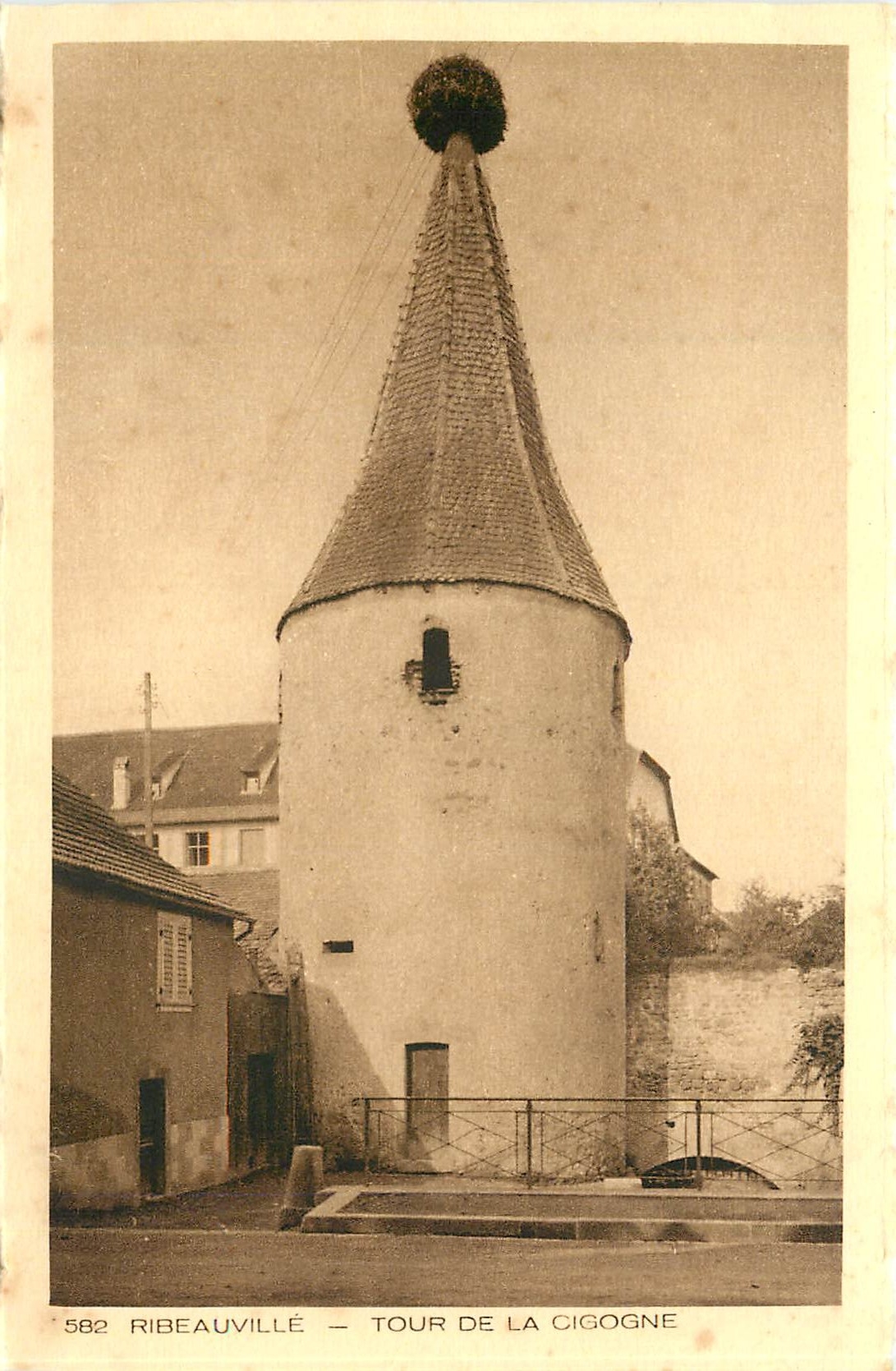 CPA Ribeauville Tour de la Cigogne 