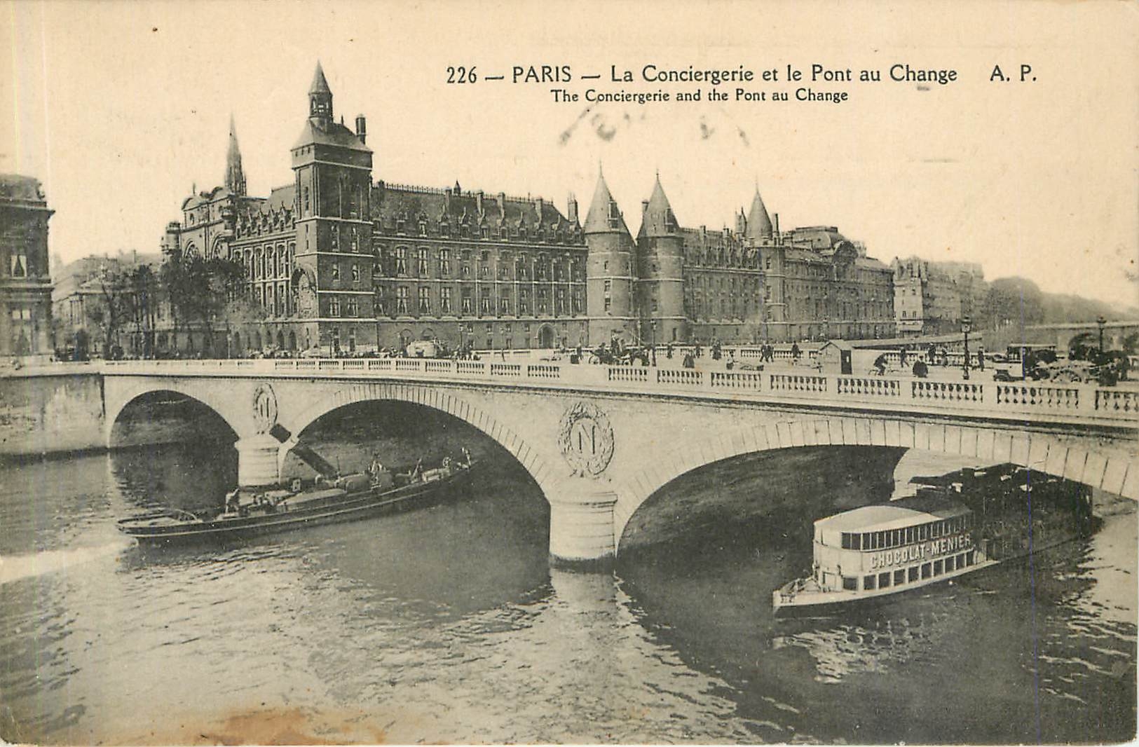 CPA Paris La Conciergerie et le Pont au Change