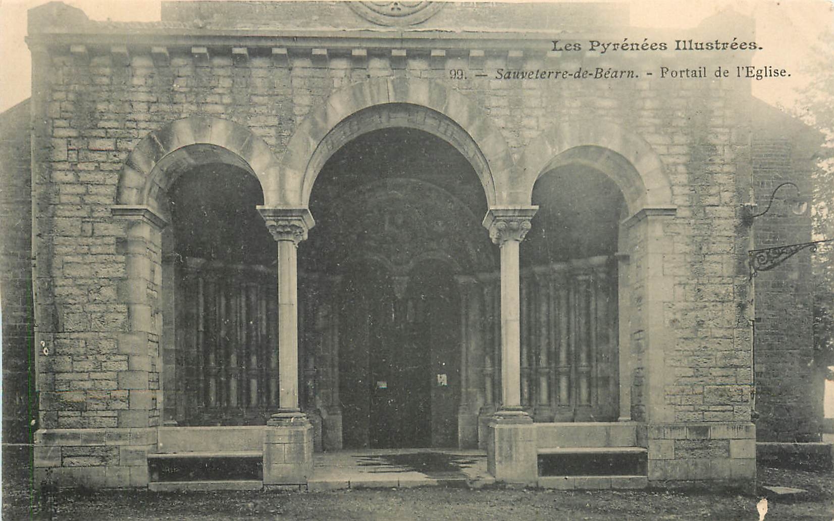 CPA Sauveterre de Bearn Portail de l'Eglise 