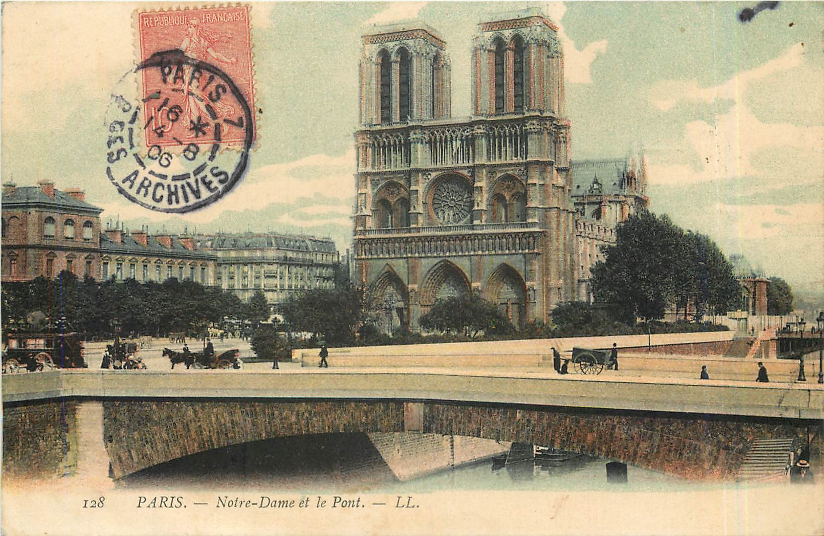 CPA Paris Notre Dame et le Pont
