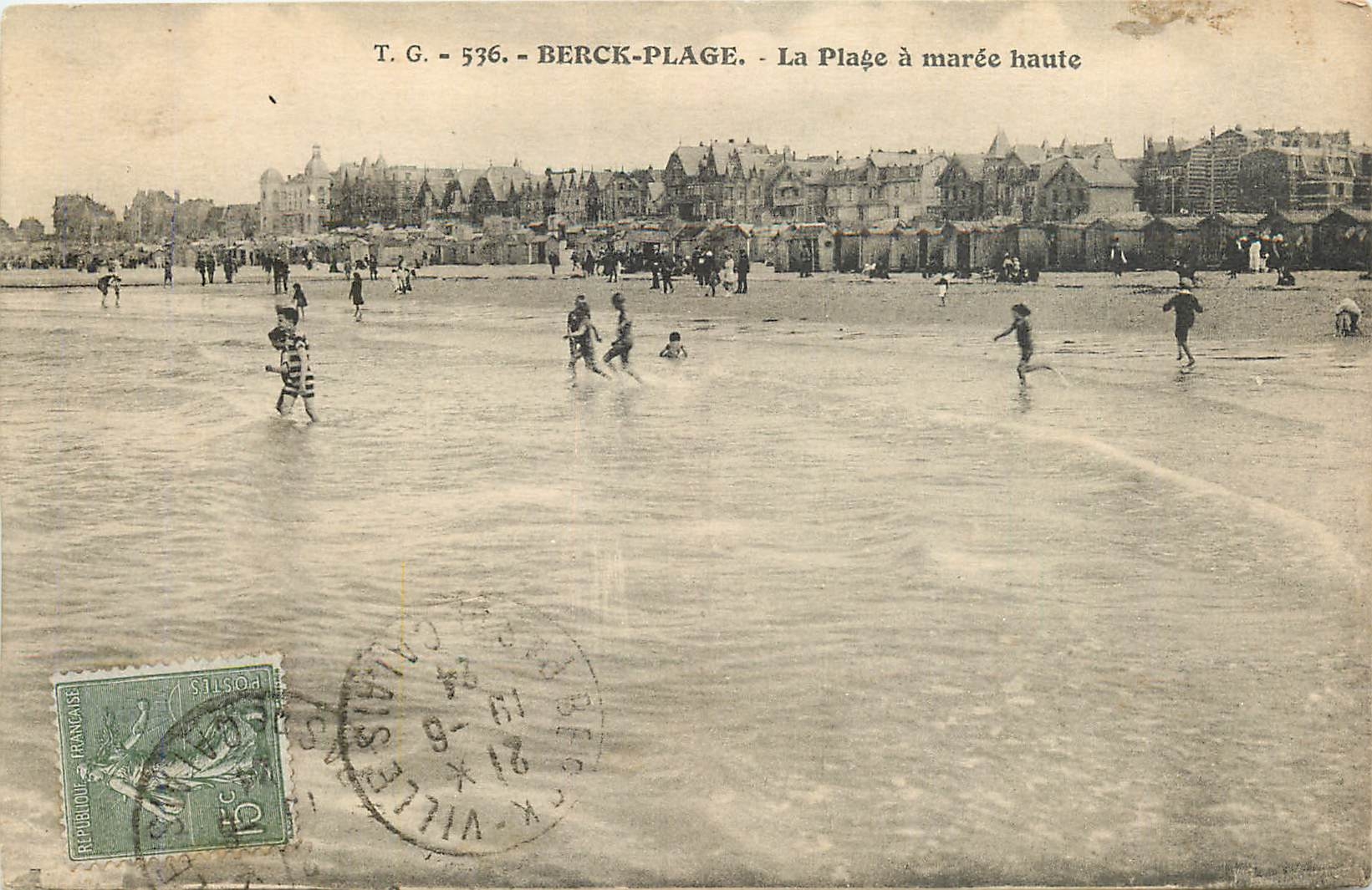 CPA Berck Plage La Plage a maree haute 