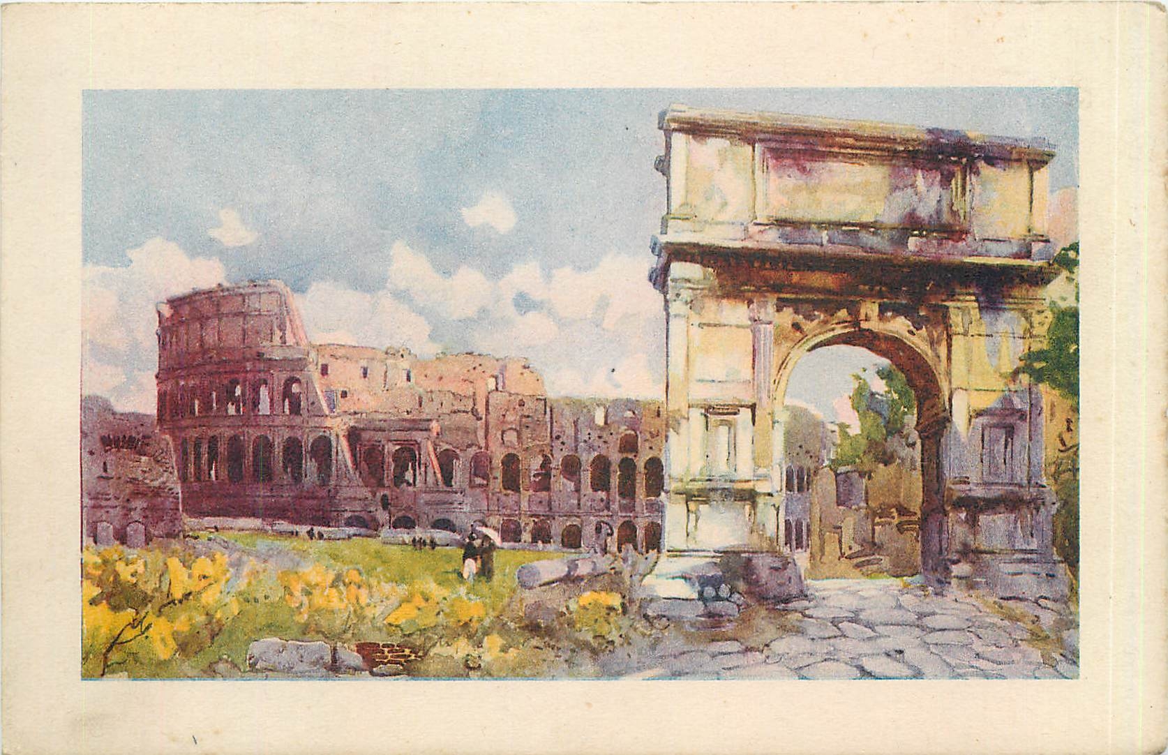 CPA Roma Arco di Tito e Colosseo 