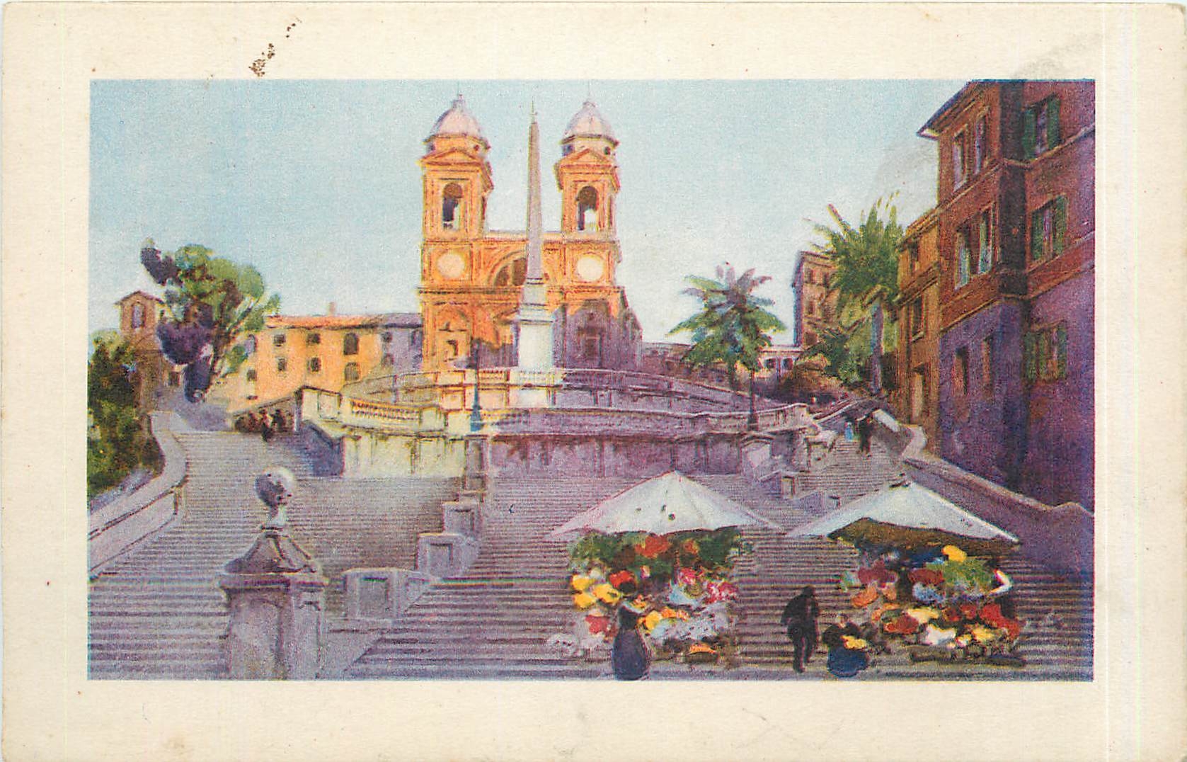 CPA Roma Piazza di Spagna Trinita dei Monti 