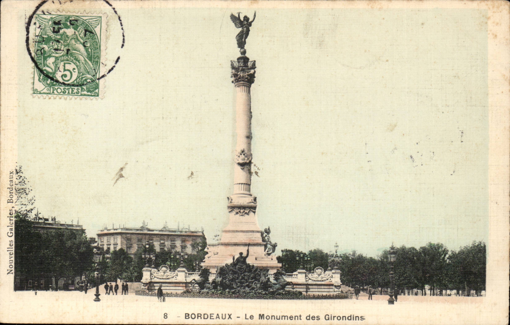 Bordeaux CPA the monument of of Gironde (toilee)