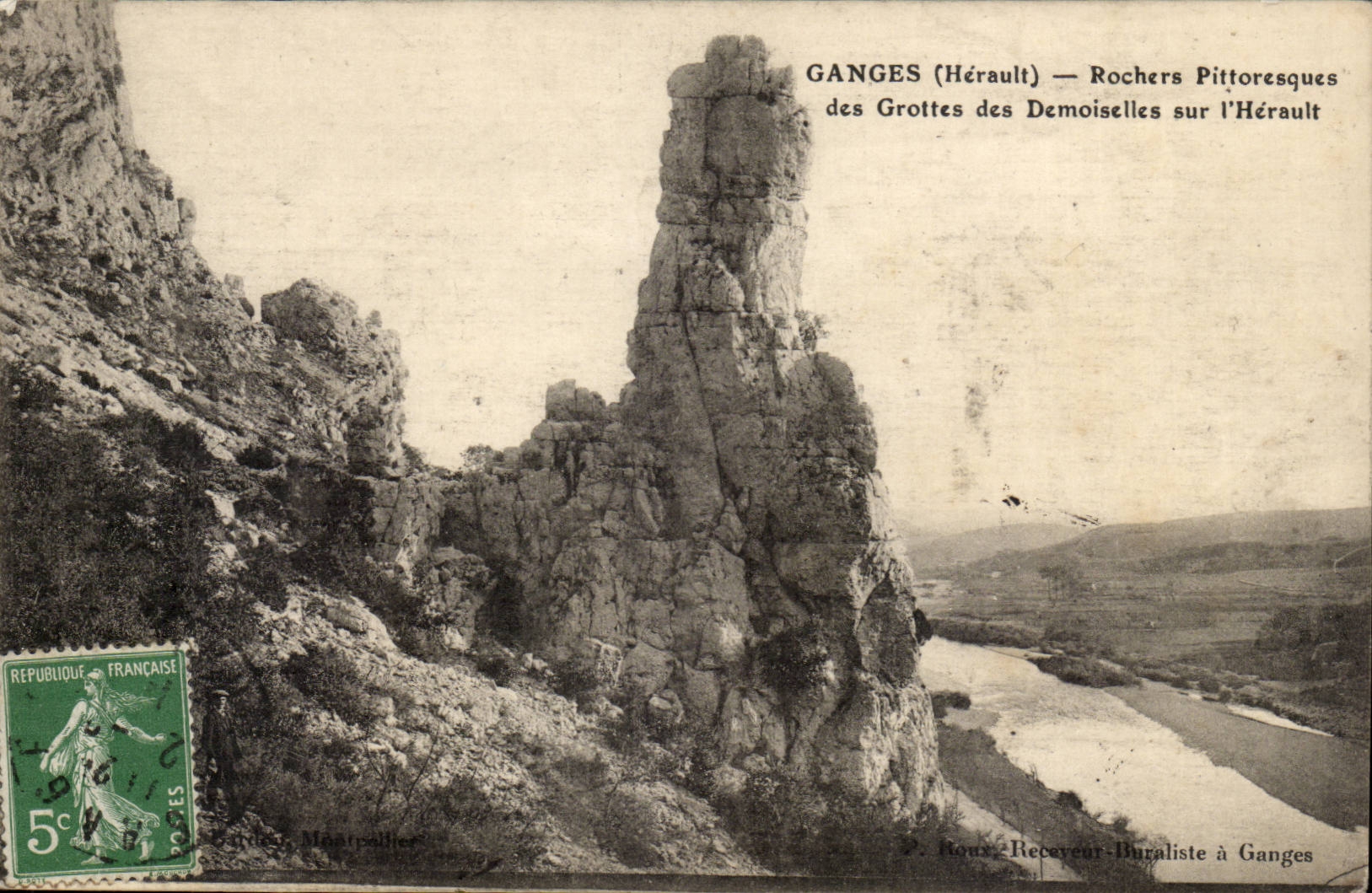 Clermont picturesque Herault CPA Rocks of the caves of the young ladies on the herault