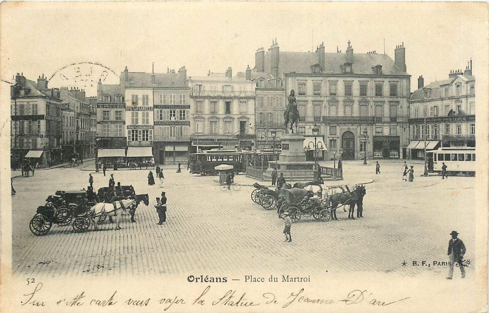 CPA Orleans Place du Martroi Tramway