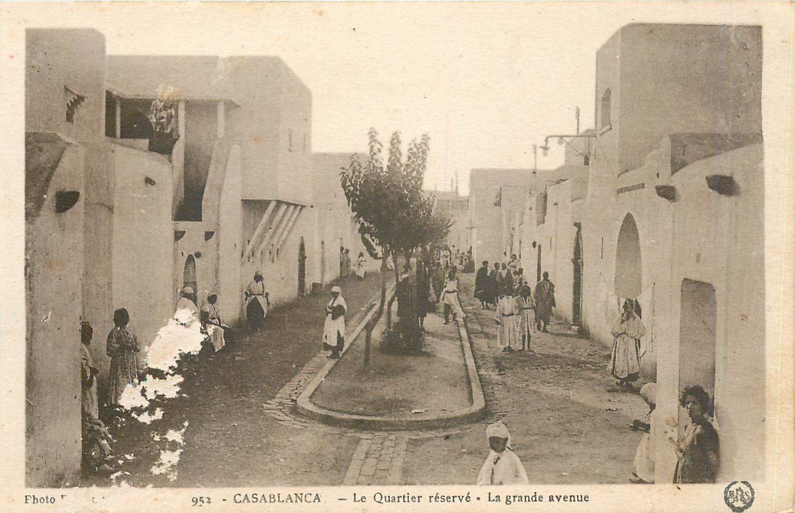 CPA Casablanca Le Quartier reserve Le grande avenue