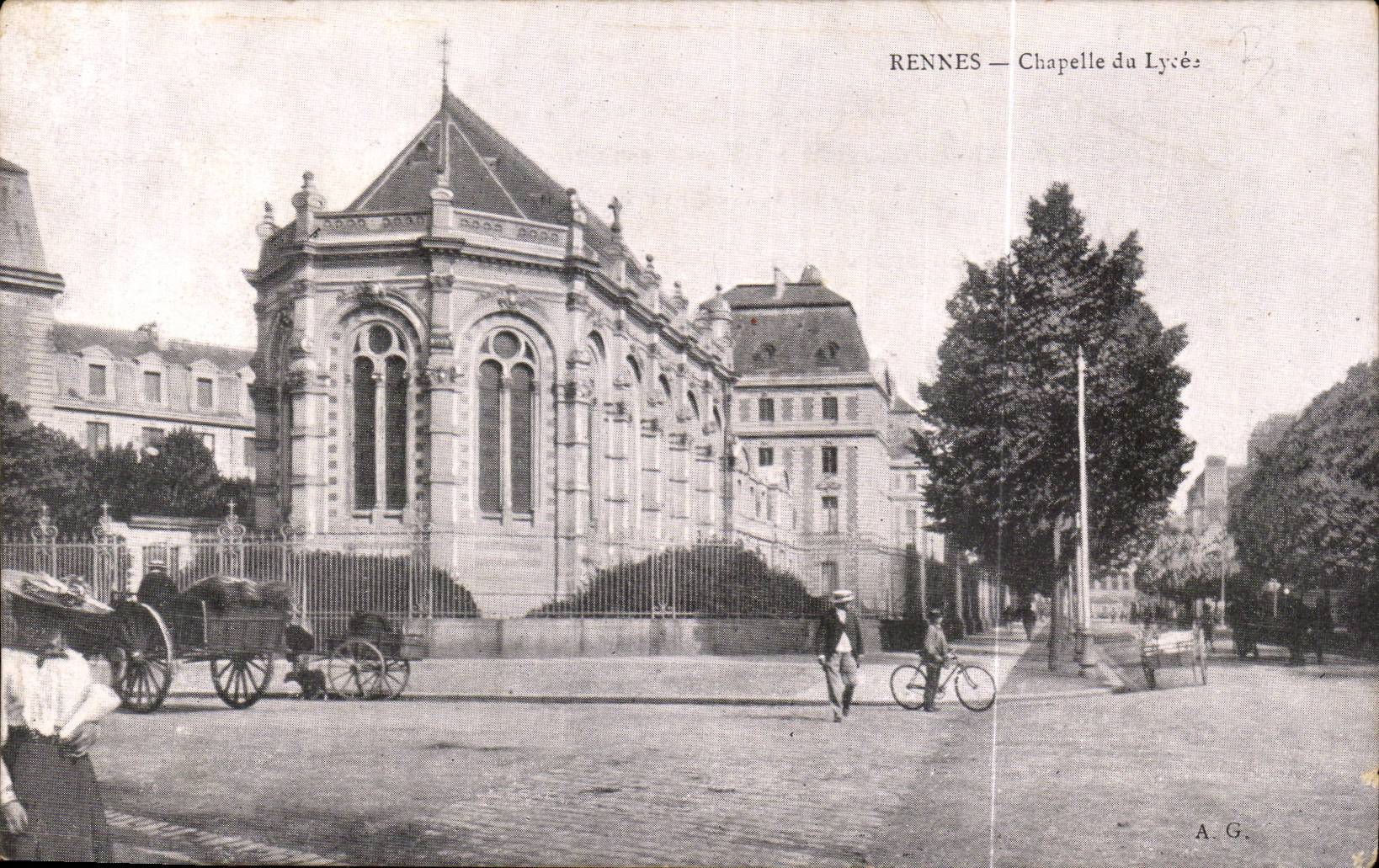 rennes - Chapelle di Lycee - CPA 