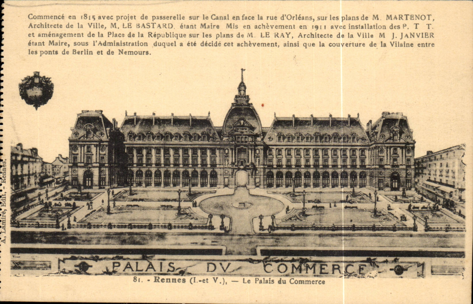 Rennes - Palais du Commerce - CPA 