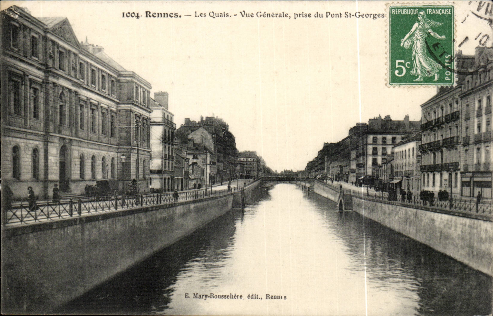Rennes - Les Quais - Vue Generale prise de Pont St Georges - CPA 