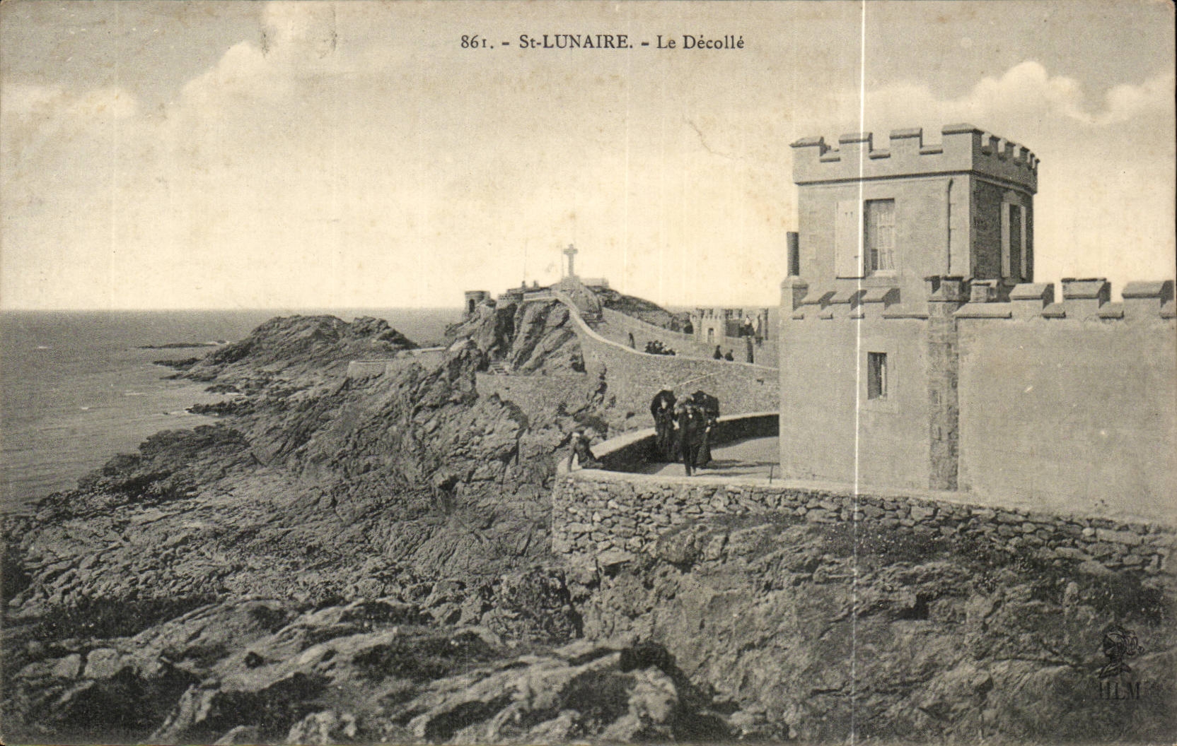 Saint Lunaire - La Decolle - croix - CPA