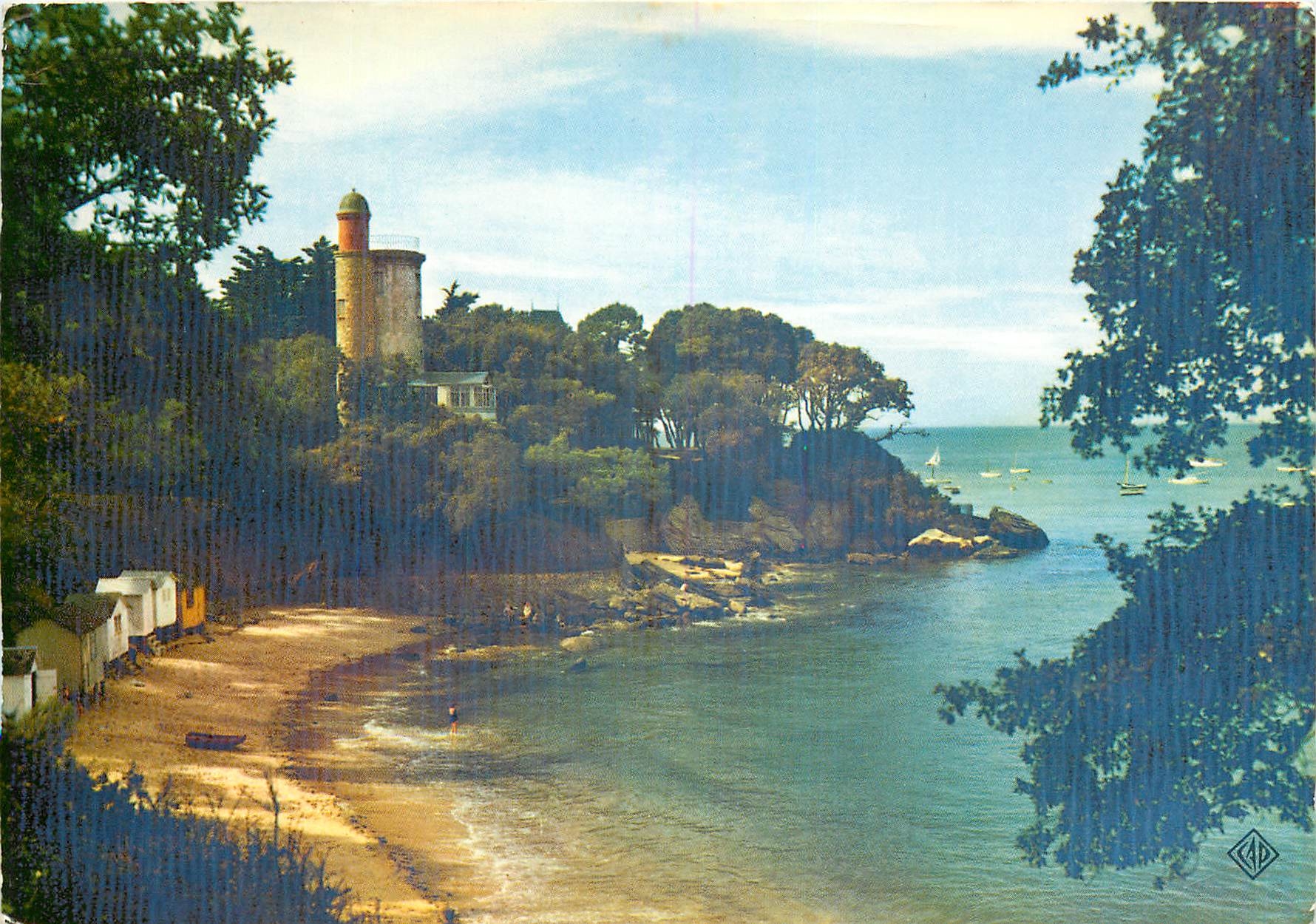 CPA Ile de Noirmoutier Plage de l'Anse Rouge et tour Plantier