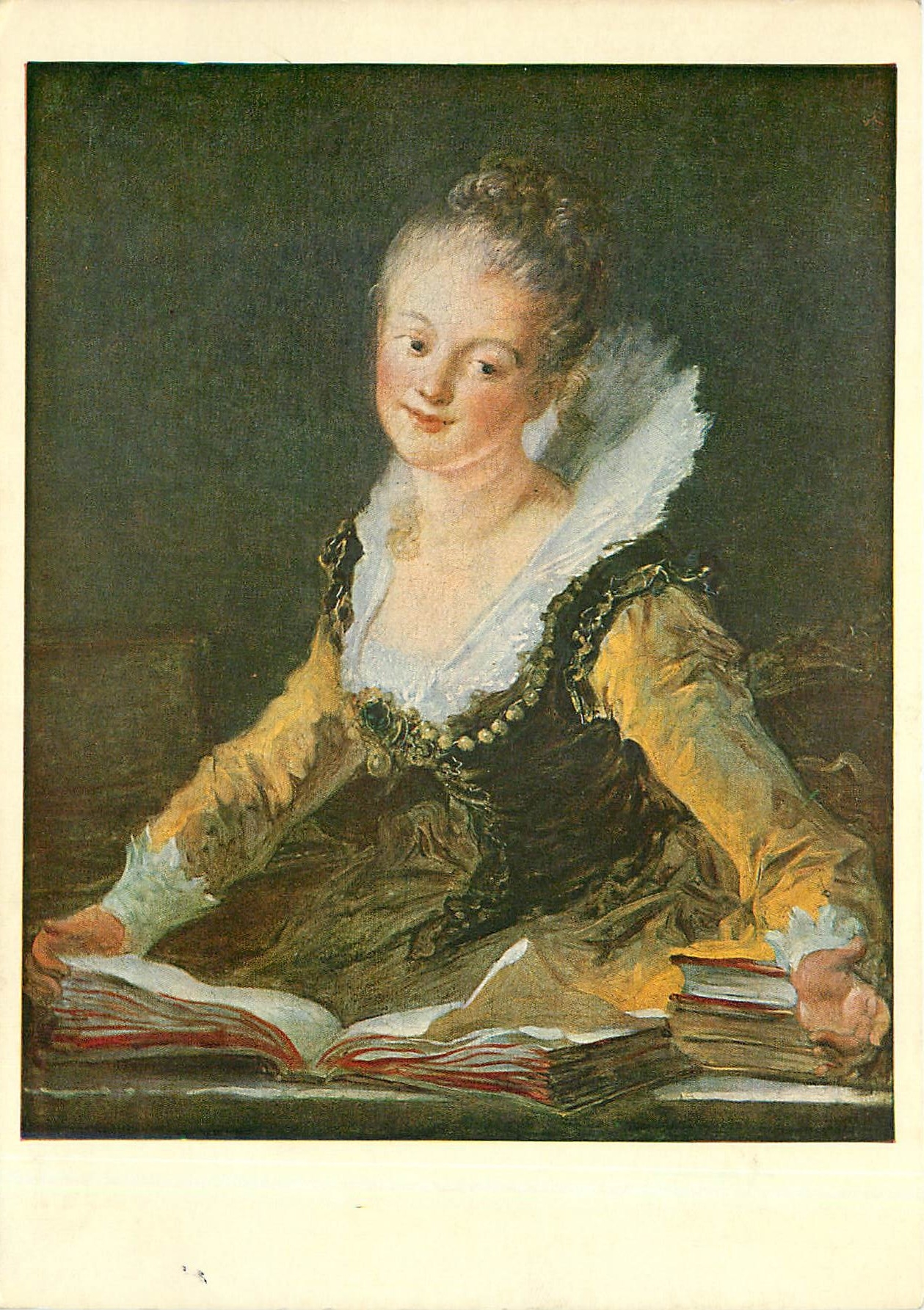 CPA Jean Honore Fragonard L'Etude 1769 The Study Studie Musee du Louvre 