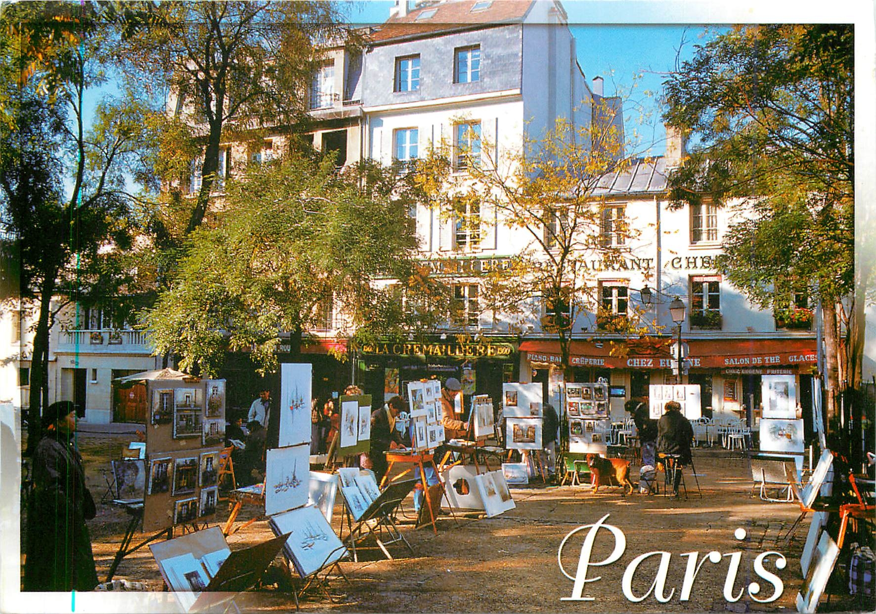 CPA Paris et ses Merveilles Montmartre la place du Tertre