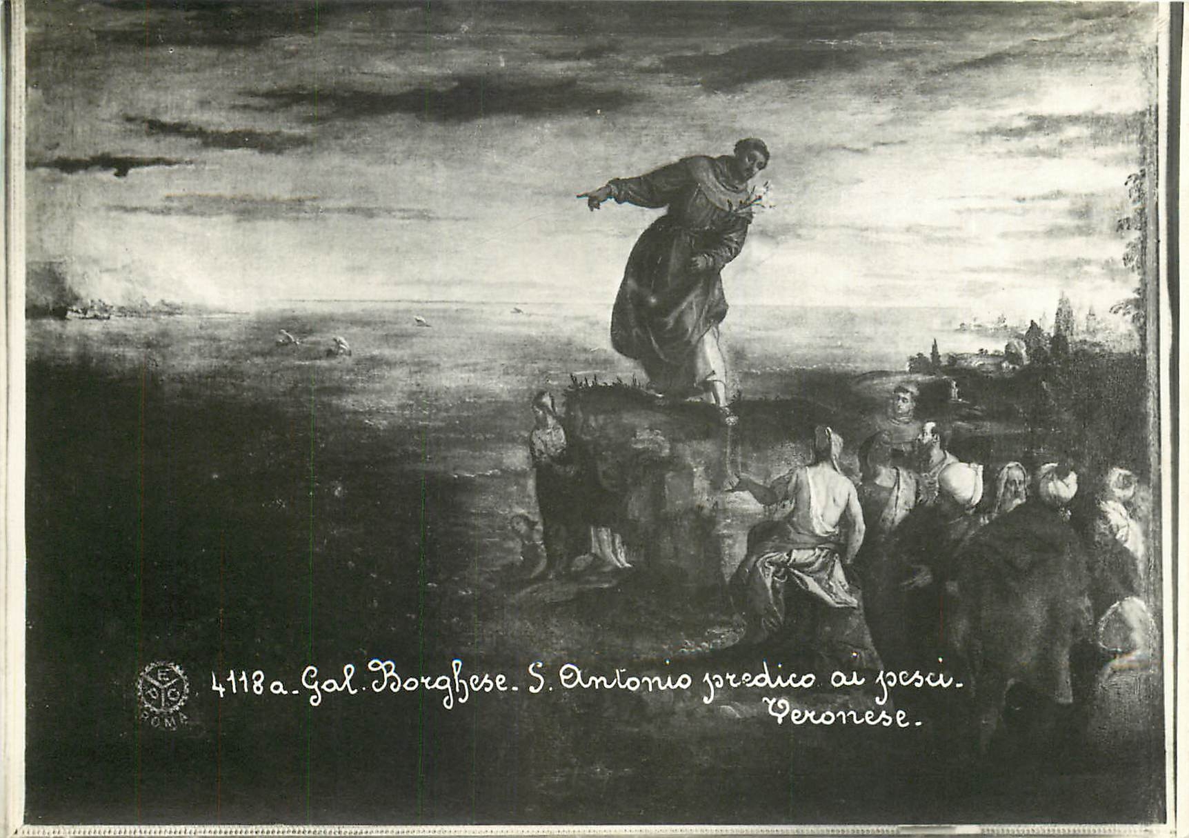 CPM Gal Borghese S Antonio predico ai joesci Veronese