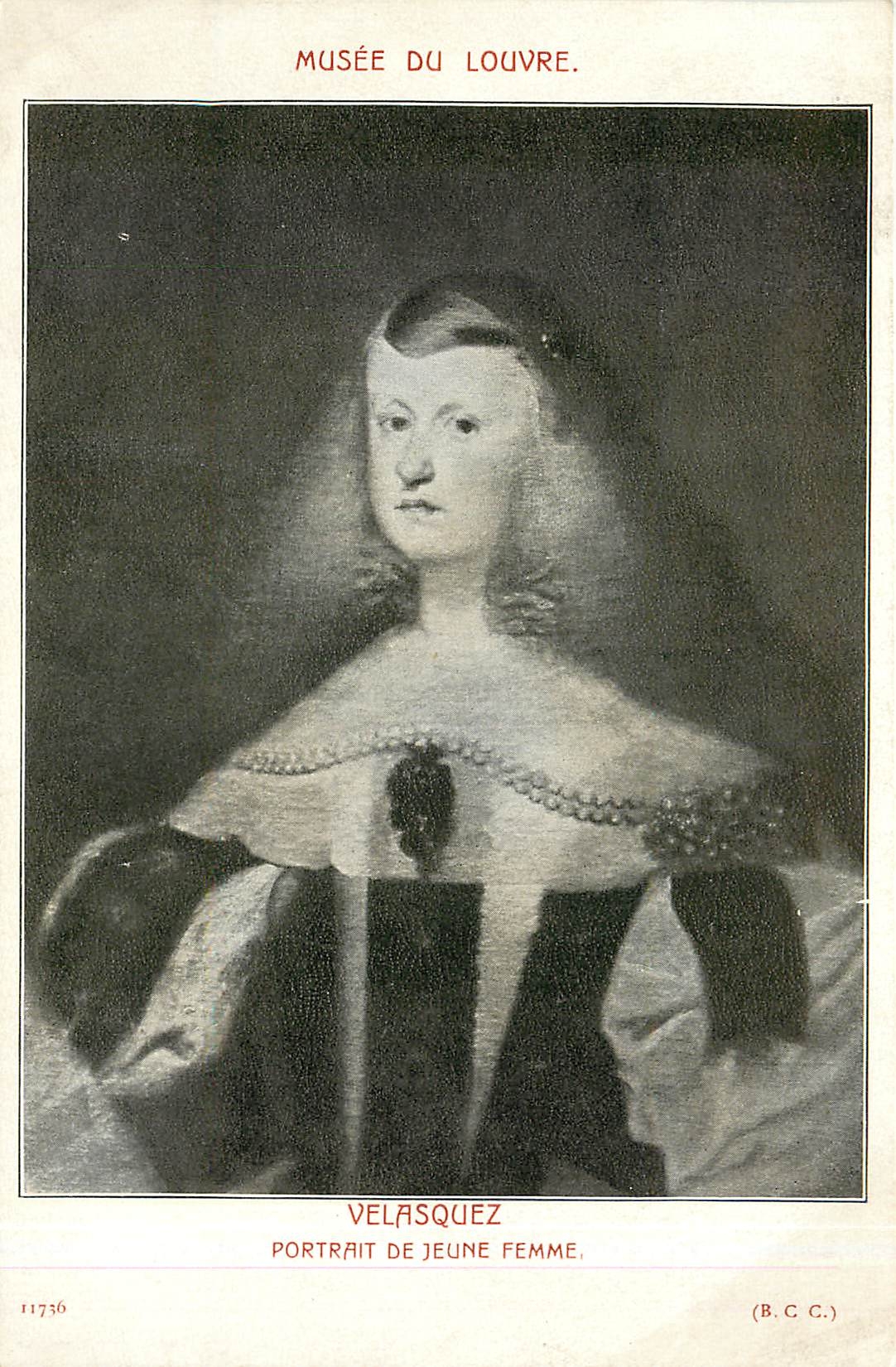 CPM Musee du Louvre Velasquez Portrait de Jeune Femme 