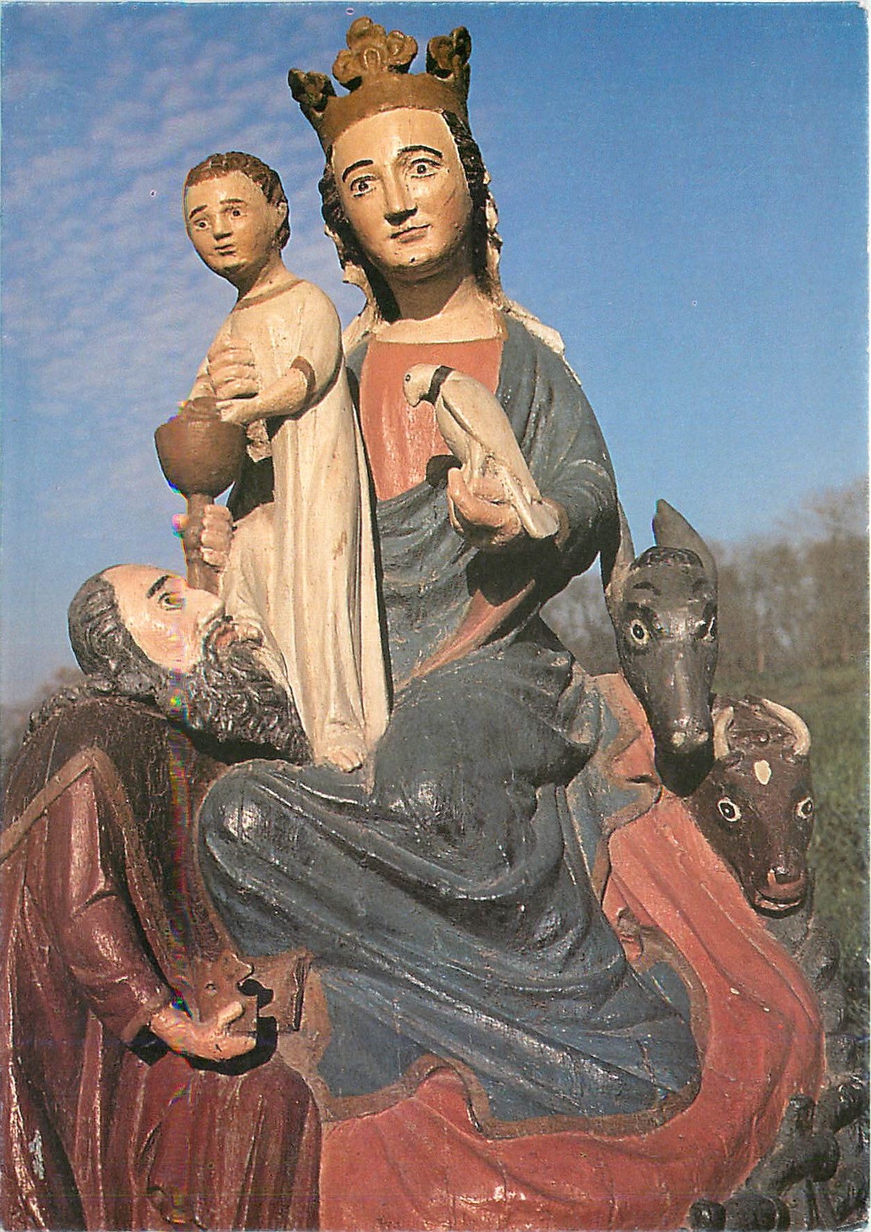 CPA Eglise de Dourdain Diocese de Rennes L'Adoration du Vieux Mage 