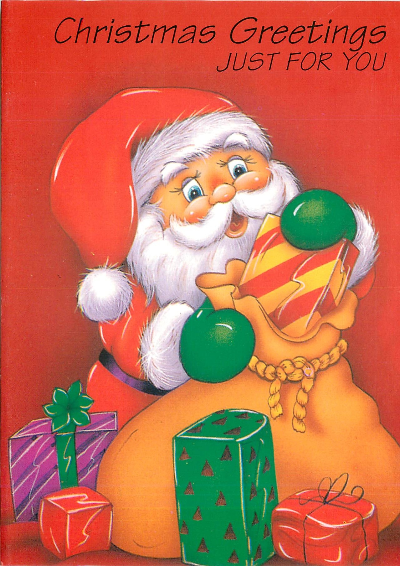 CPM Christmas Greetings just for you Pere Noel