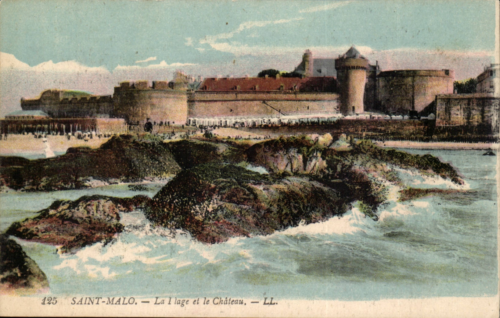 Saint Malo CPA the beach and the castle