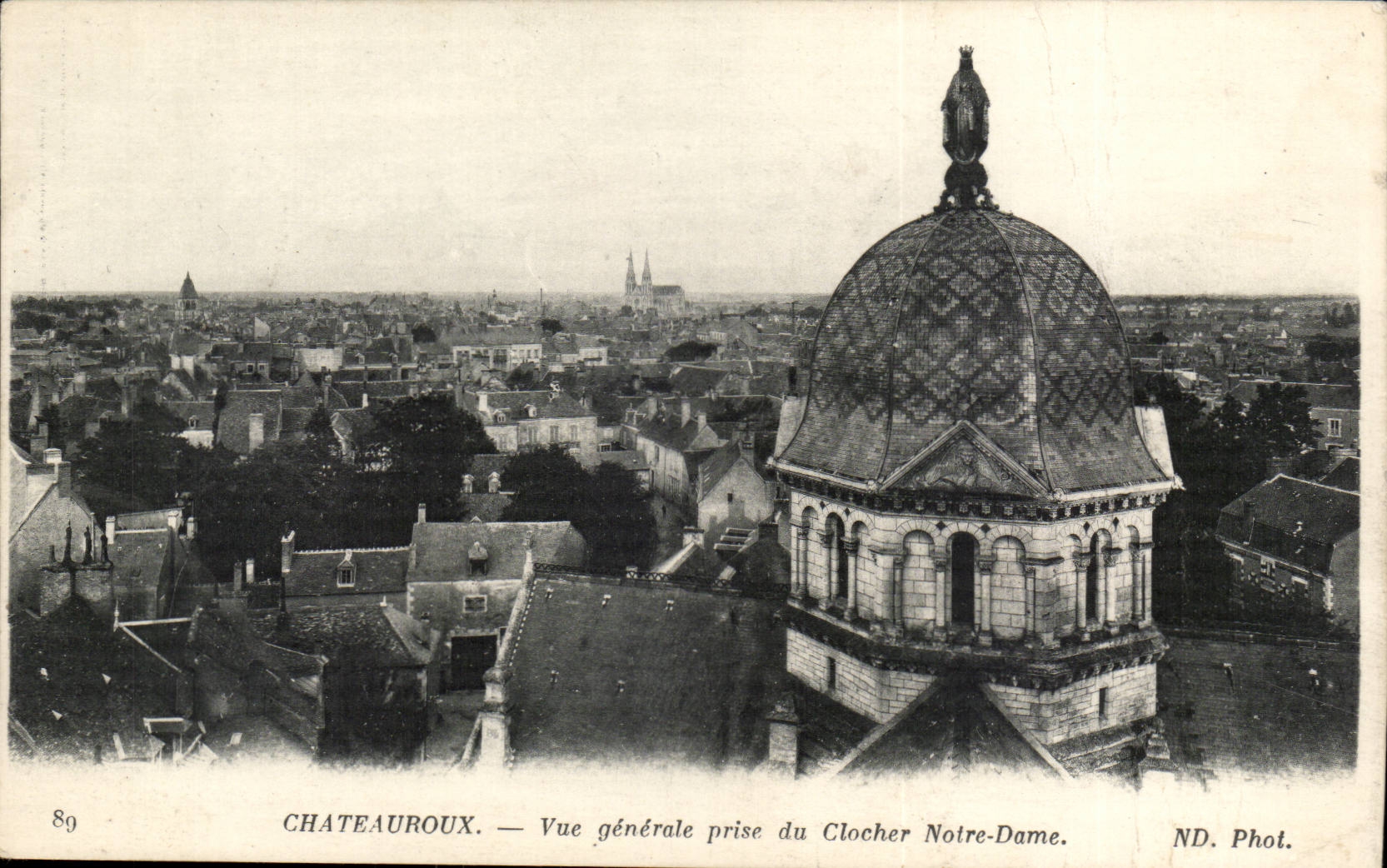 Chateauroux CPA View taken of the bell-tower Our Lady