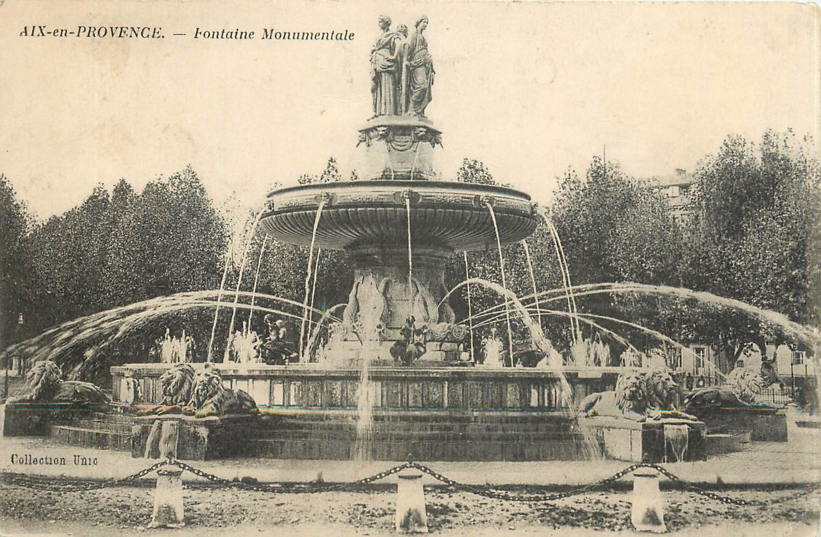 CPA Aix en Provence Fontaine Monumentale
