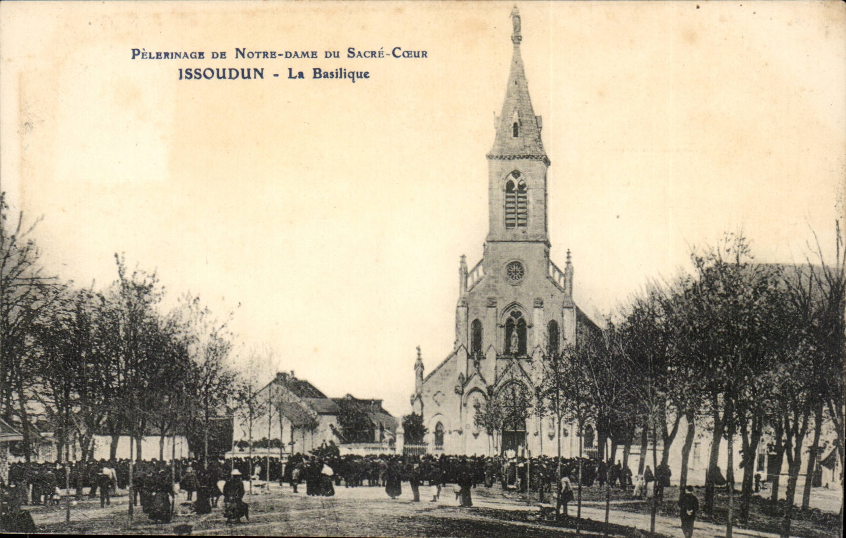 issoudun CPA Pilgrimage of Notre Dame of the Sacring Heart the basilica