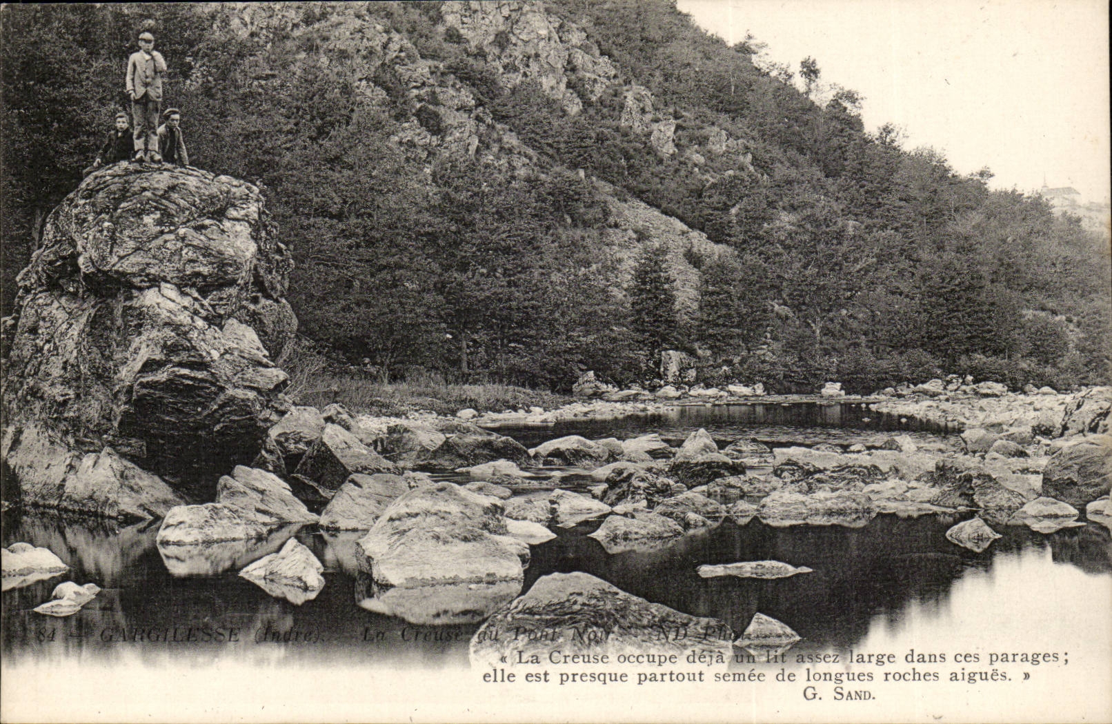 CPA Gargilesse the Hollow one with the black bridge