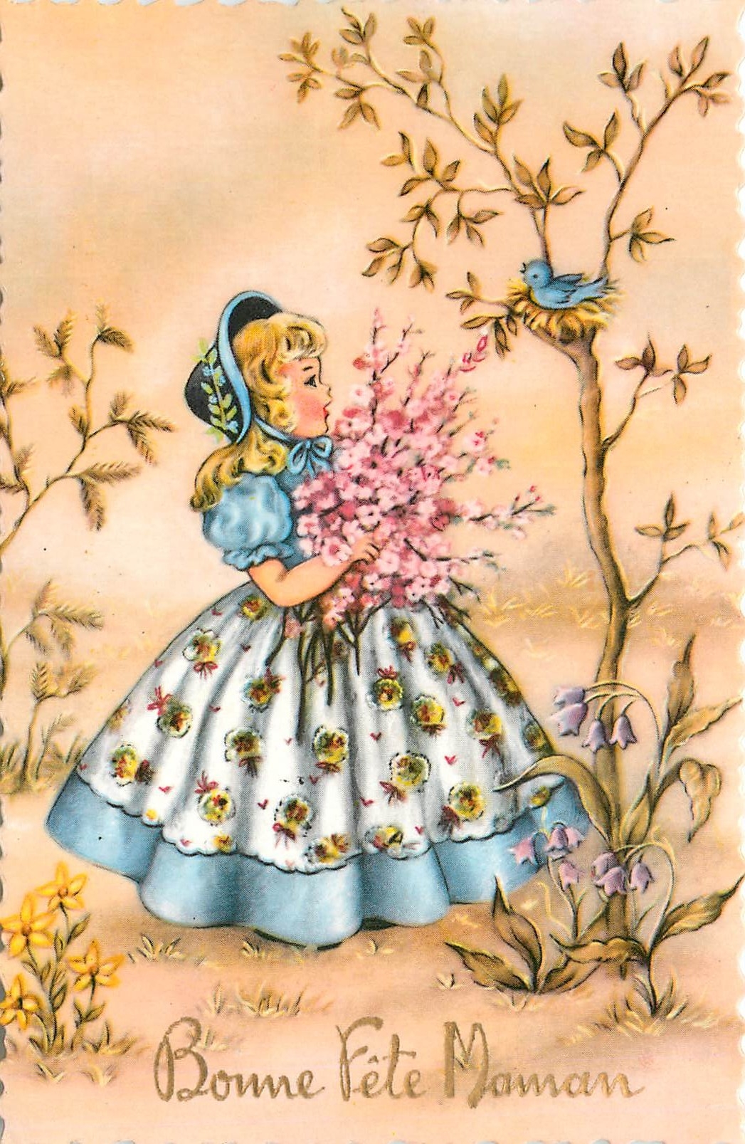 CPA Bonne Fete Mamam Oiseau