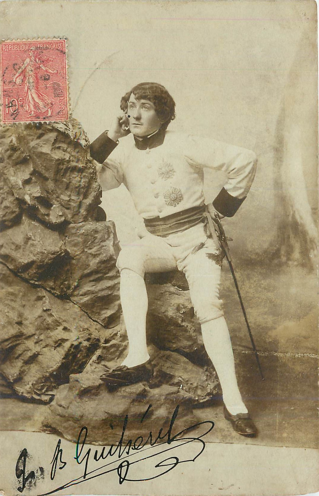 CPA Homme Napoleon Theatre Autographe