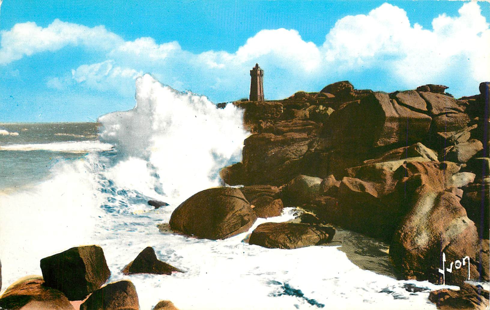 CPM Ploumanac'h-en-Perros-Guirec La Tempete a l'assaut du Phare