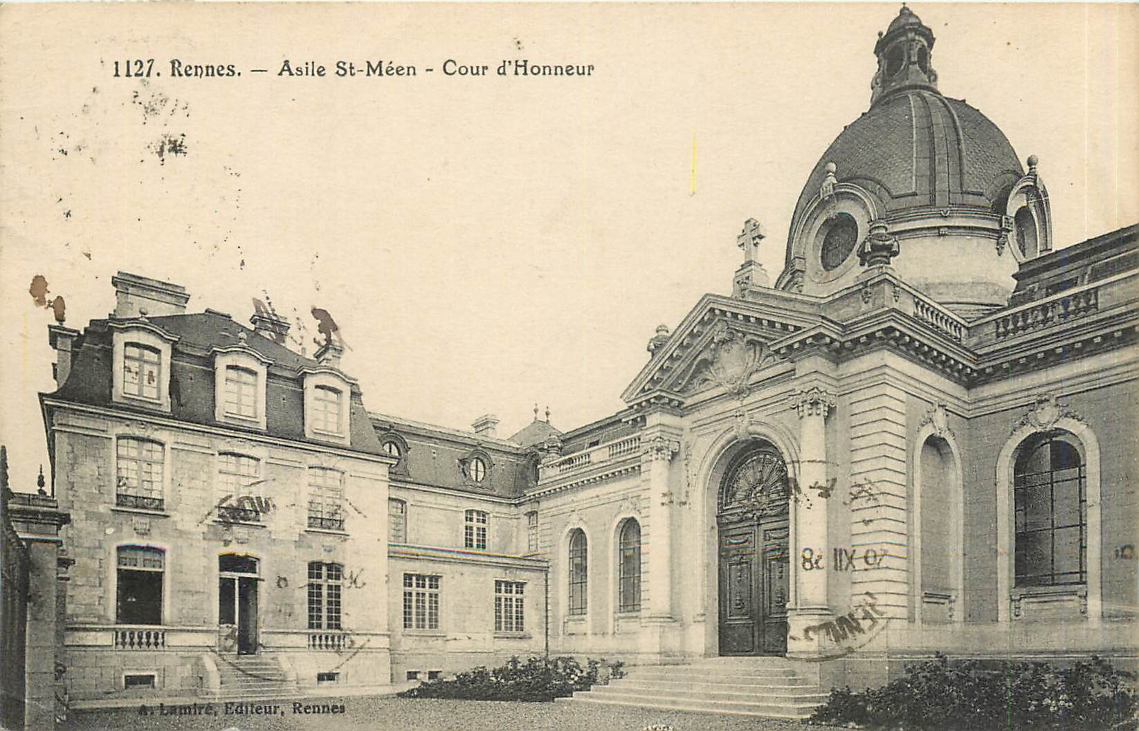 CPA Rennes - Asile St-Meen - Cour d'Honneur