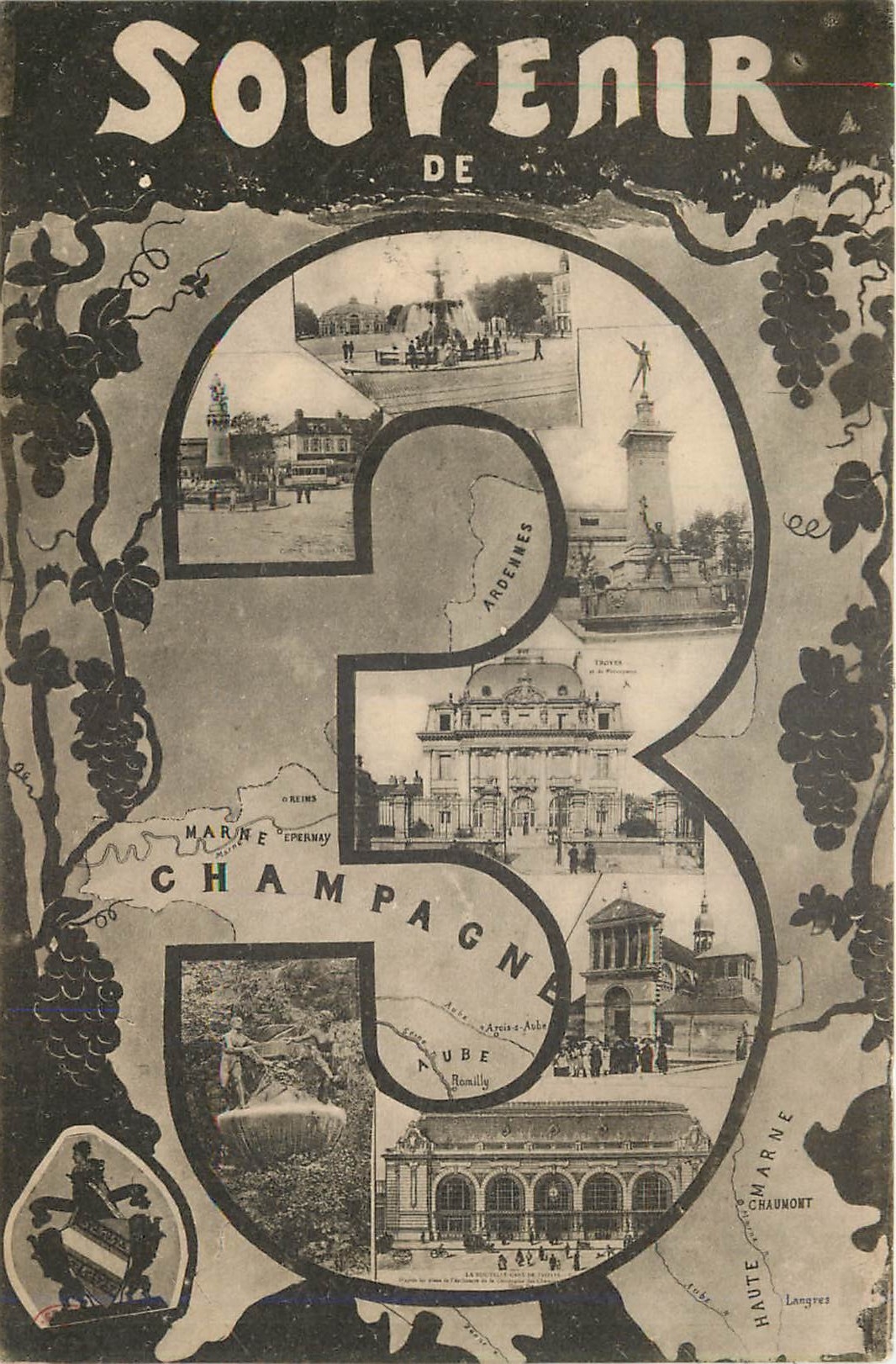 CPA Souvenir de Champagne
