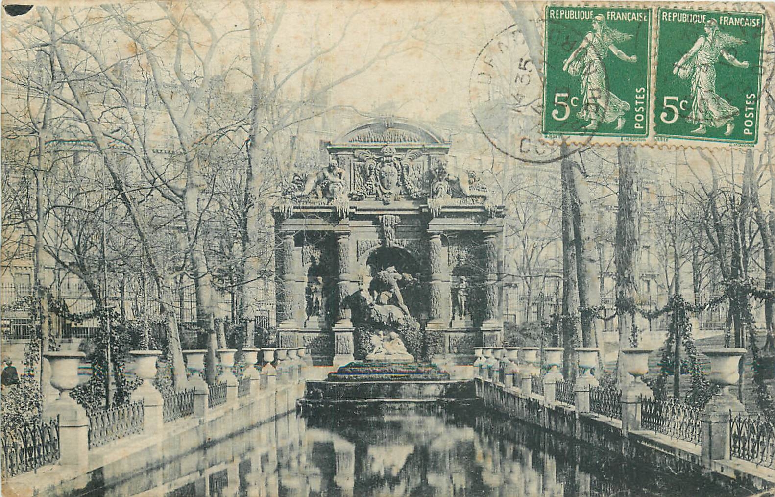 CPA Paris Jardun du Luxembourg Fontaine Medicis