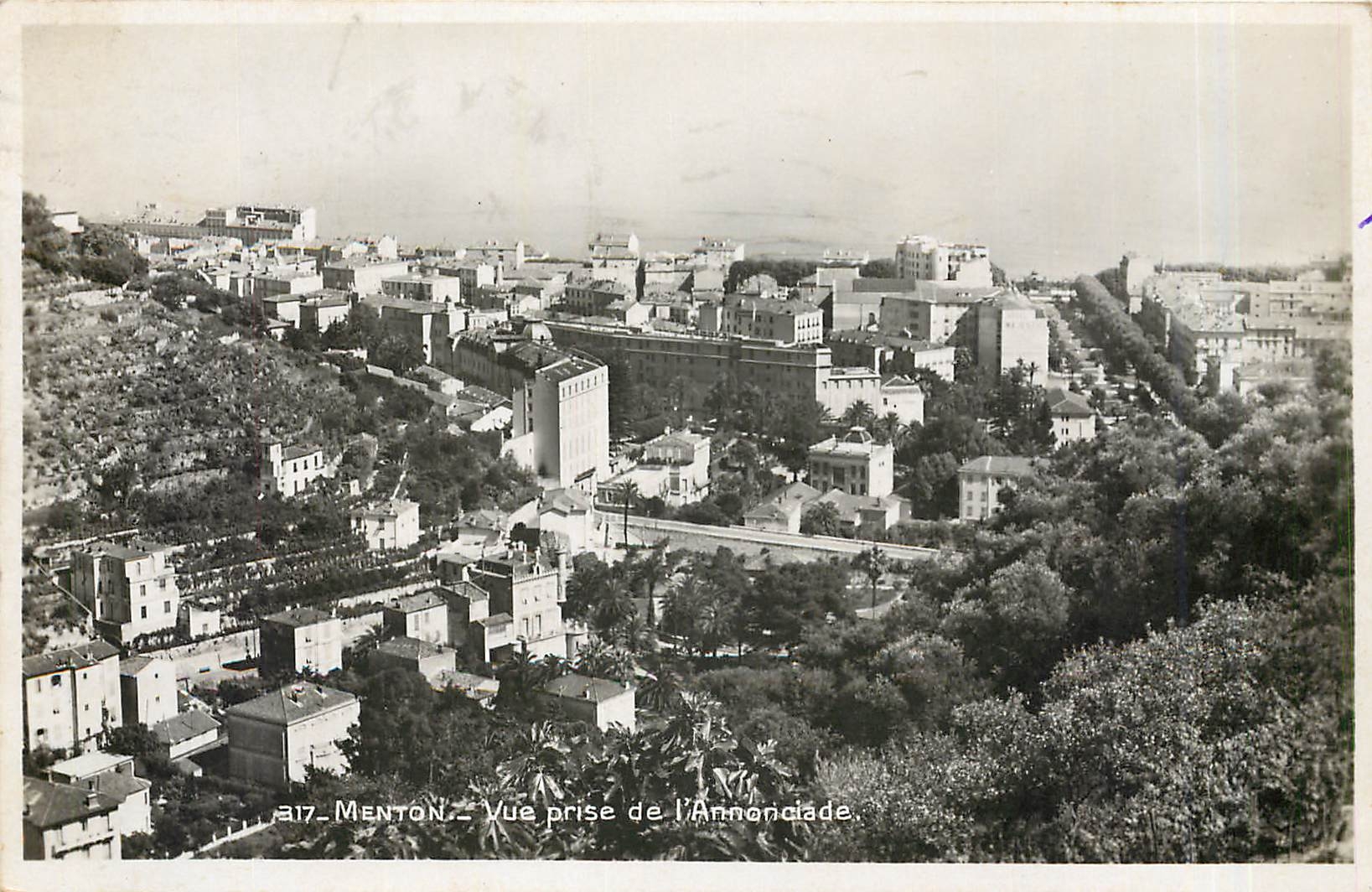 CPA Menton Vue prise de l'Annociade 