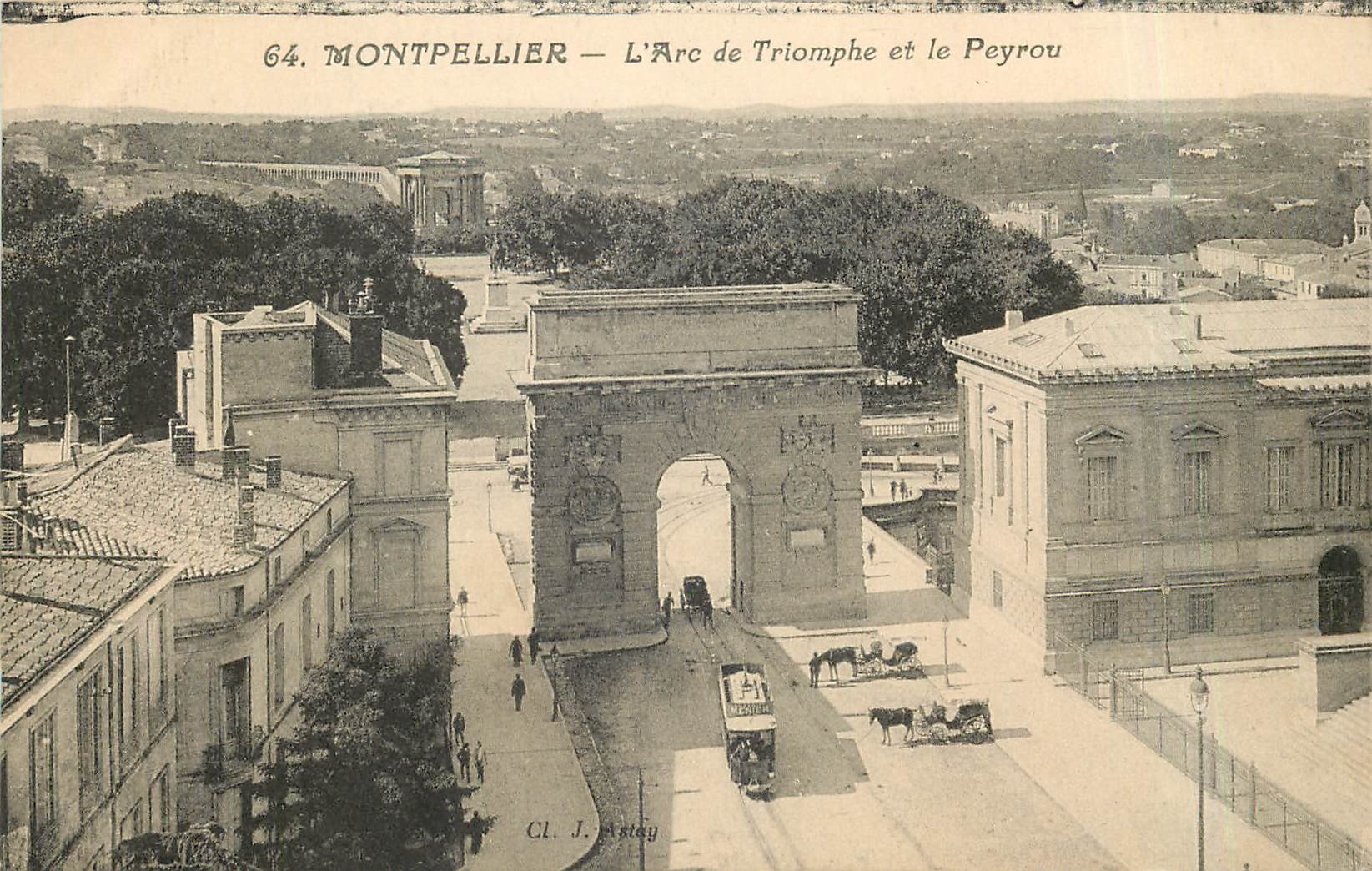 CPA Montpellier L'Arc de Triomphe et le Peyrou