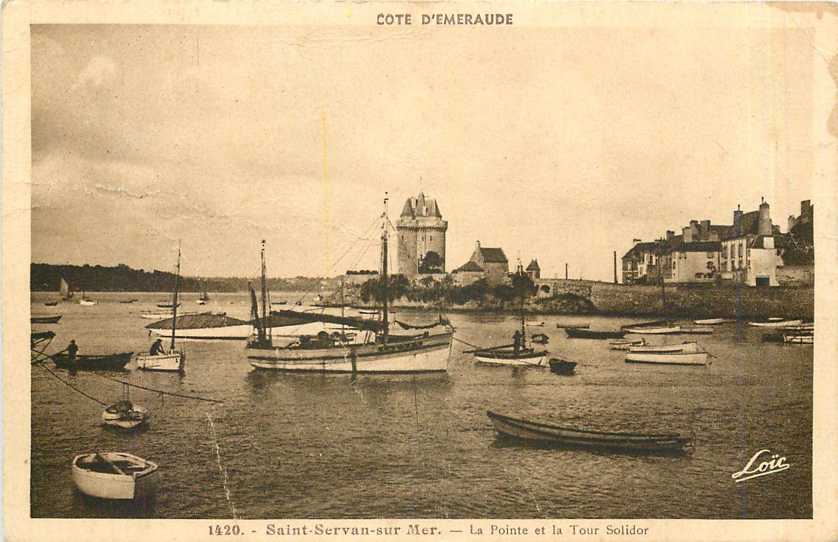 CPA Saint Servan sur Mer La Pointe et la Tour Solidor Bateaux