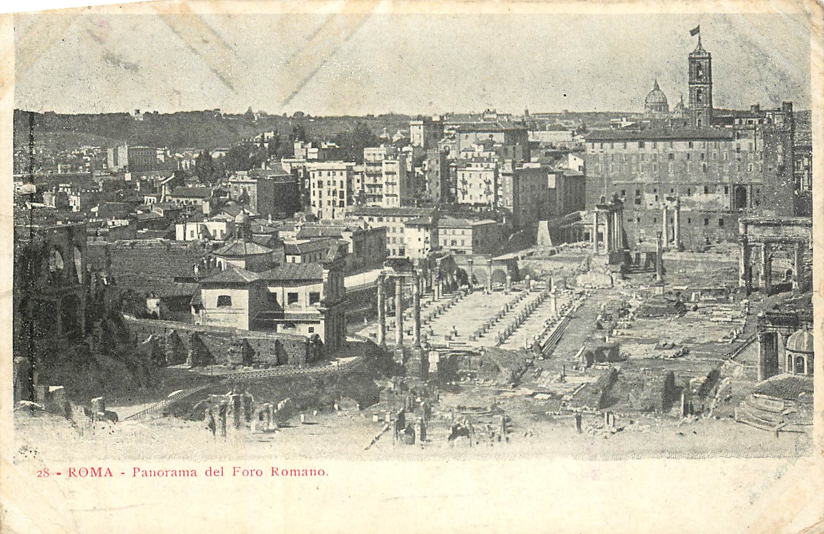 CPA Roma Panorama de Foro Romano 