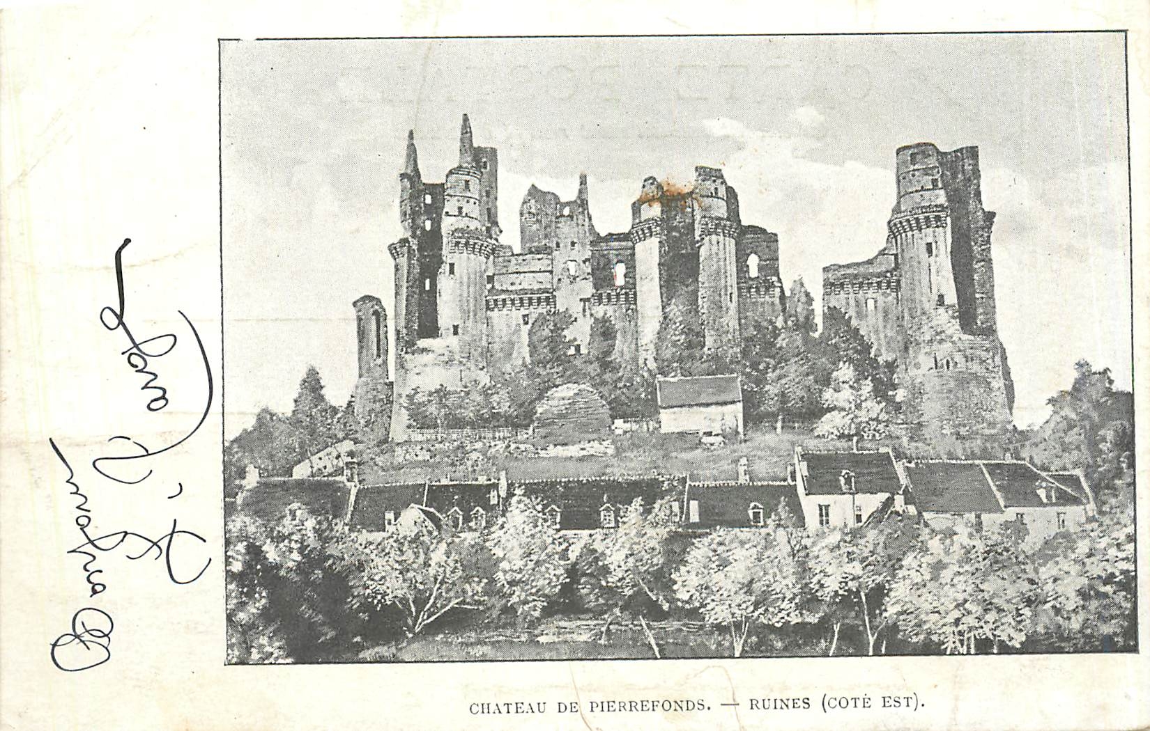 CPA Chateau de Pierrefonds Ruines Cote Est 