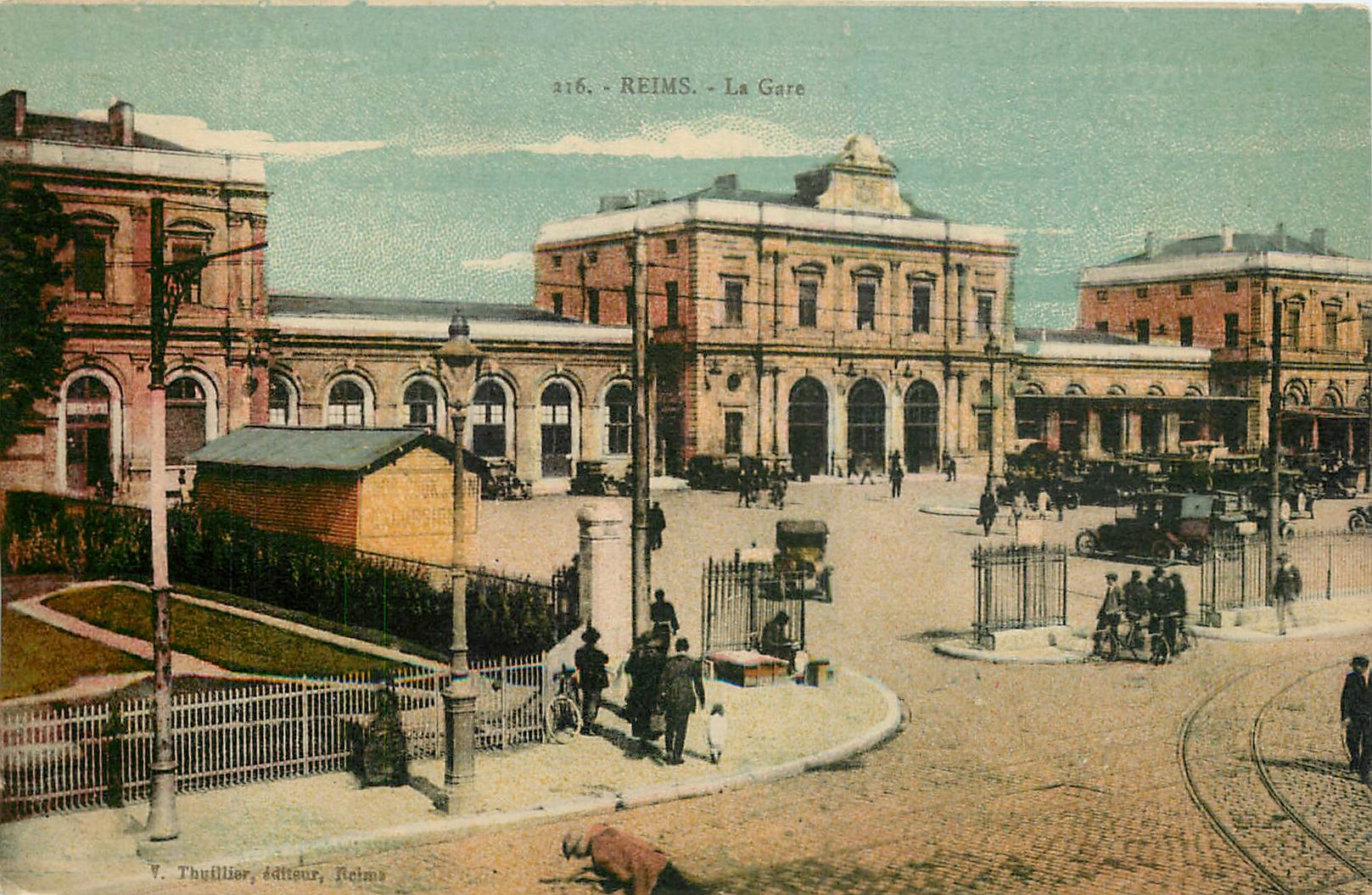 CPA Reims La Gare 