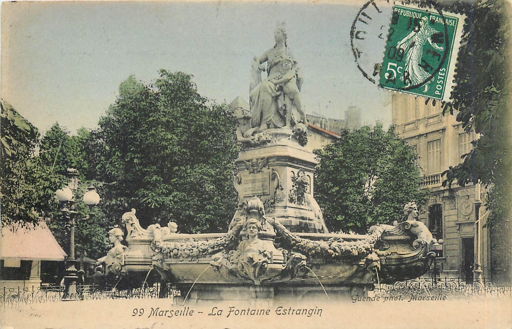 CPA Marseille La Fontaine Estrangin 