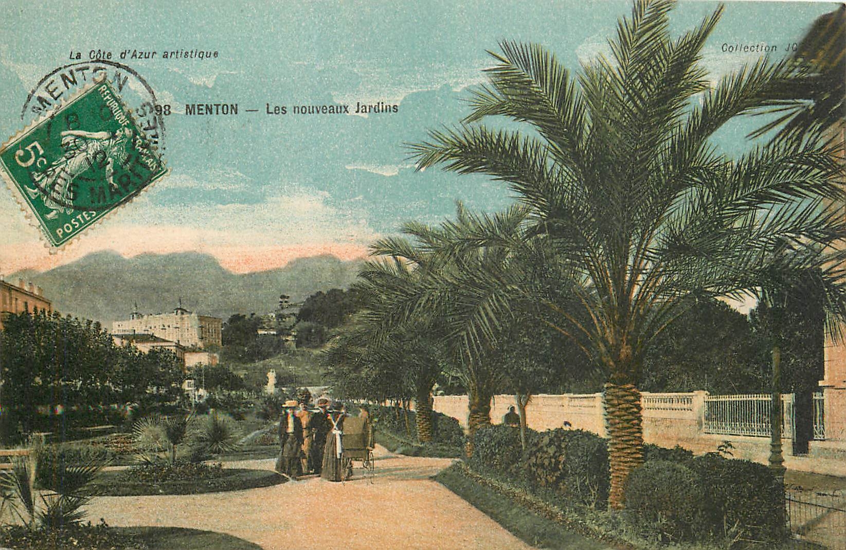 CPA Menton Les Nouveaux Jardins 