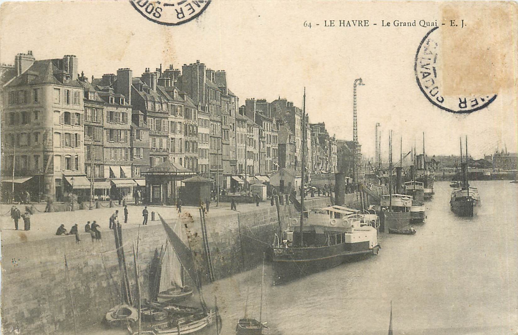 CPA Le Havre Le Grand Quai Bateaux de peche