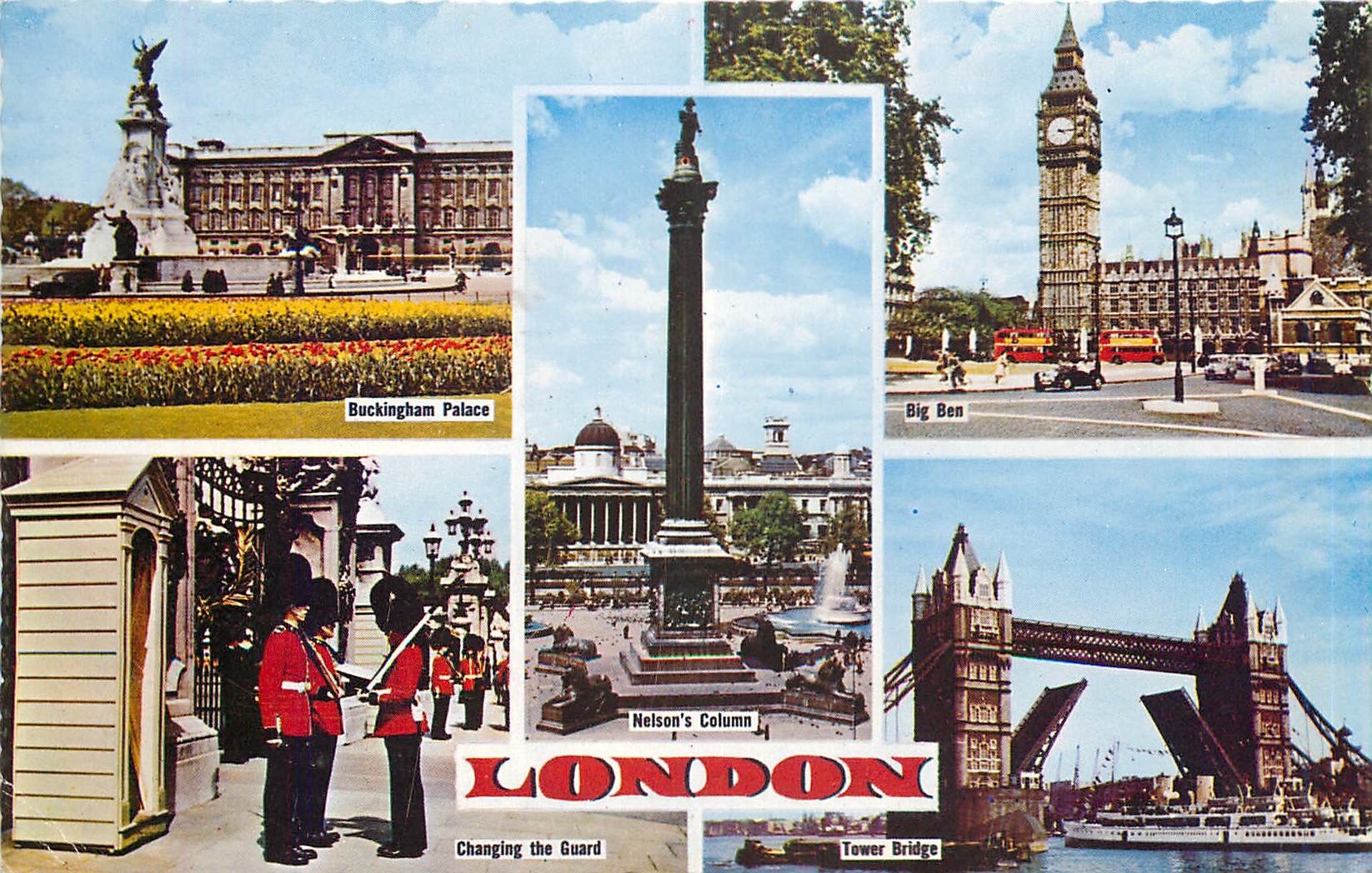 CPM London Buckingham Palace Nelson Column Big Ben Changing the Guard Tower Bridge