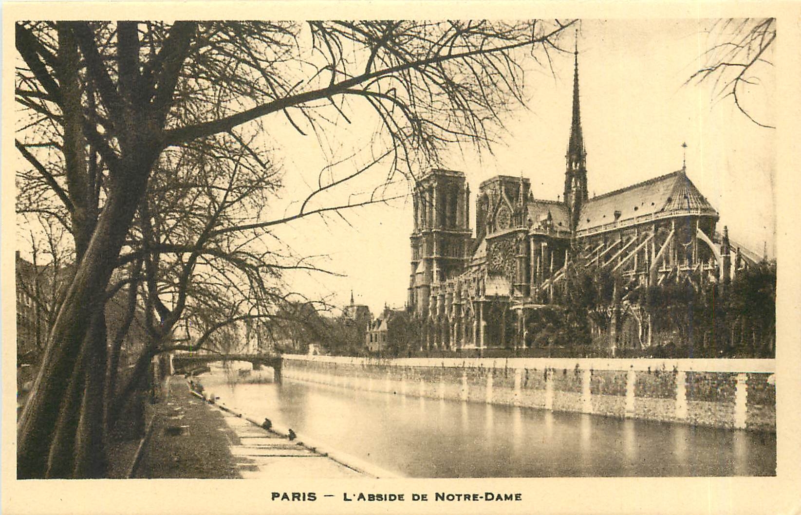 CPA Paris L'Abside de Notre Dame