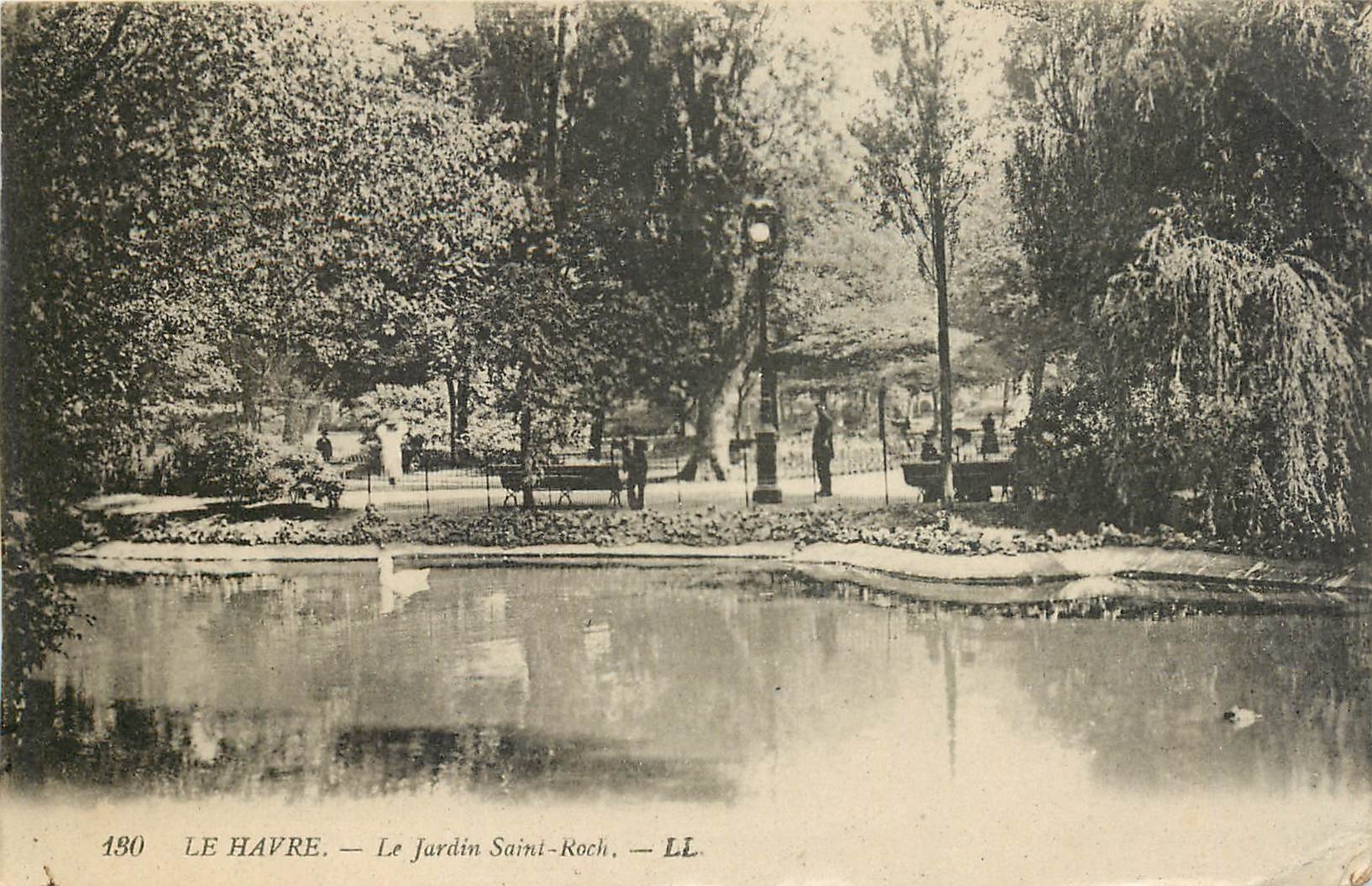 CPA Le Havre Le Jardin Saint Roch 