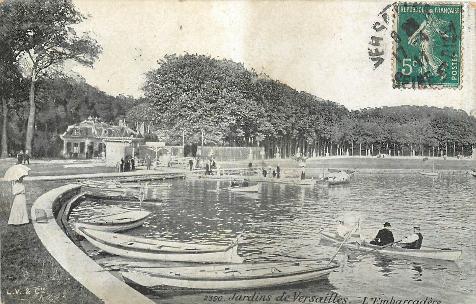 CPA Jardins de Versailles L'Embarcadere Bateaux